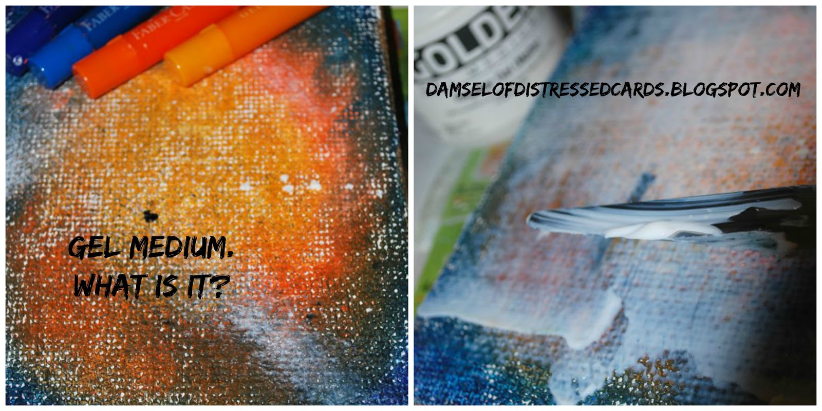 The Damsel of Distressed Cards Gesso Vs. Matte Gel Medium What the