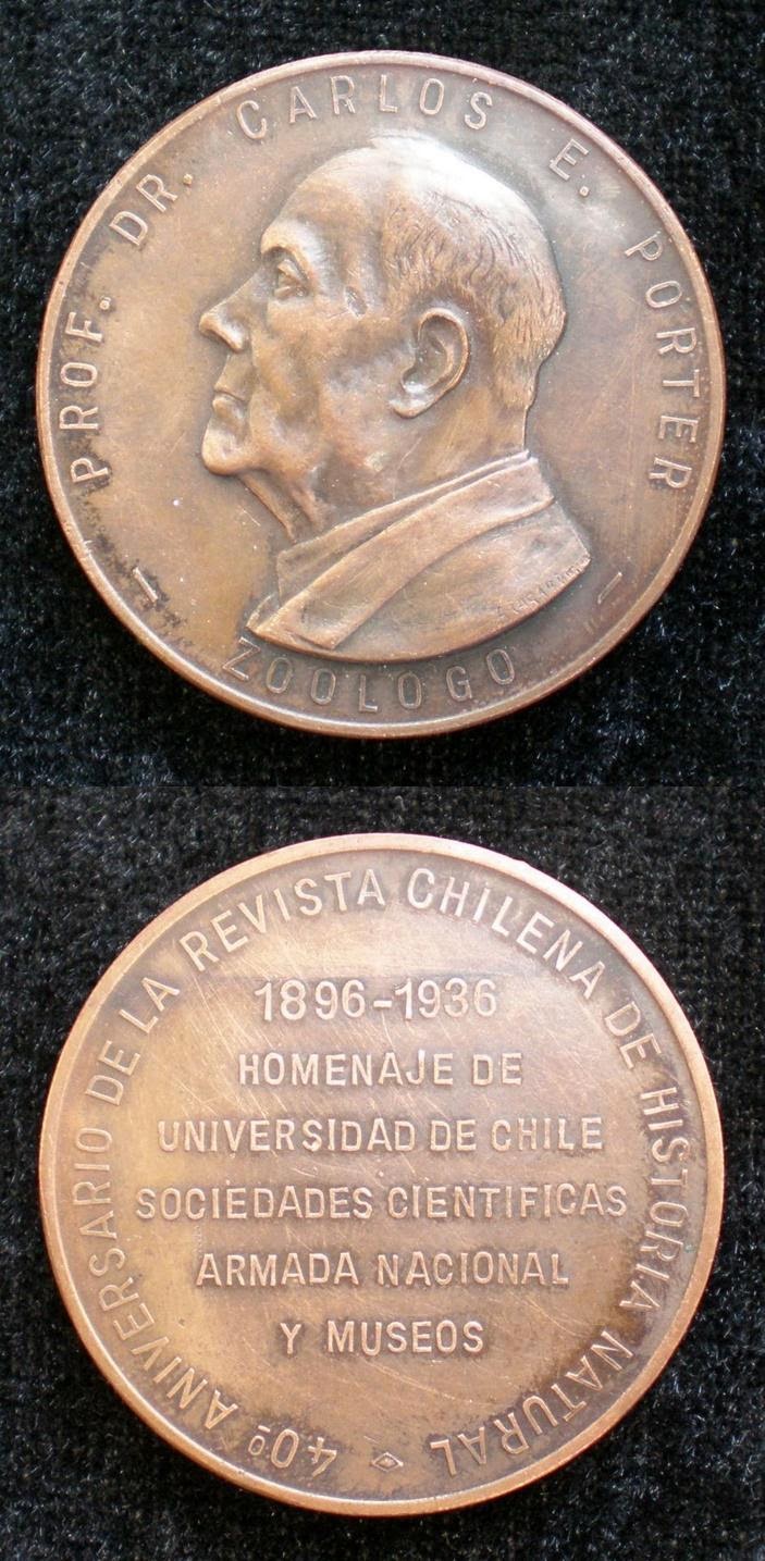 1896-1936 Carlos E Dr Medalla Prof Zoologo Porter 1896-1936 Carlos E Dr Medalla Prof Zoologo Porter