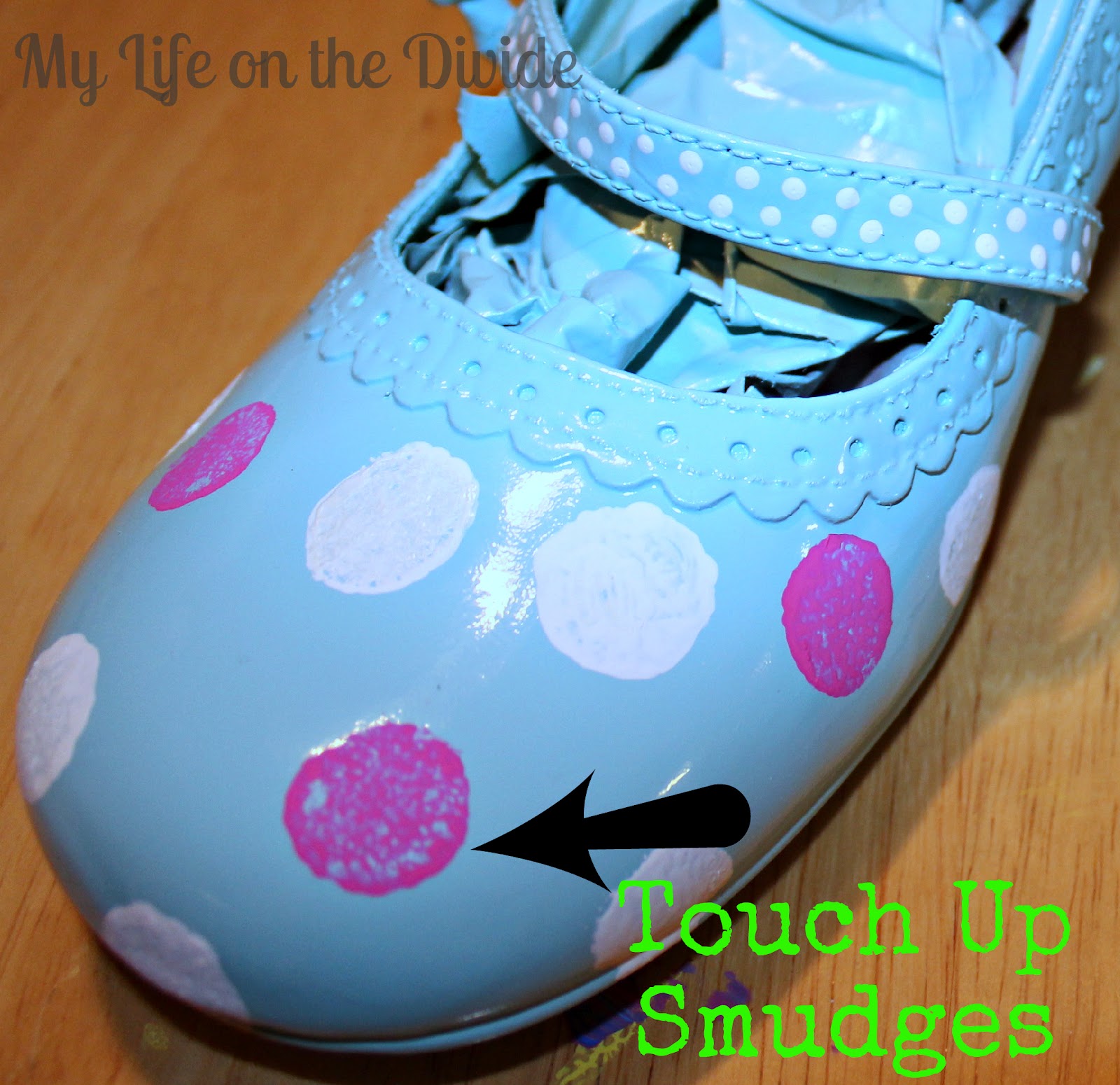 My Life on the Divide Polka Dot Shoe Refashion