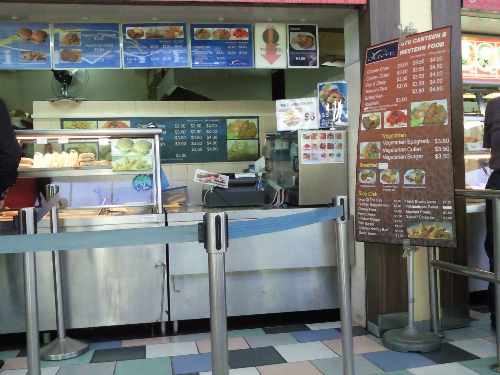 Singapore warehouse sales and events NTU Canteen B Western Food