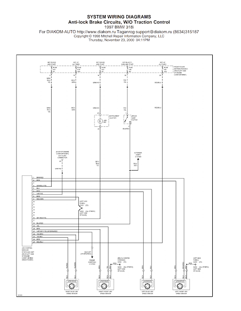 Wiring Diagrams and Free Manual Ebooks: 1997 BMW 318i Anti-lock Brake