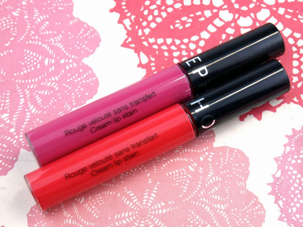 Sephora Collection Cream Lip Stain in "07 Cherry Blossom" & "09 Watermelon Slice": Review and Swatches