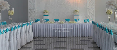 dekoracja sali weselnej w kolorze Tiffany Blue dekoracja sali weselnej w kolorze Tiffany Blue