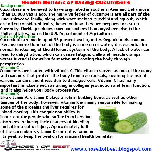 Chose1ofBest Cucumber benefits The Truth about cucumber benefits