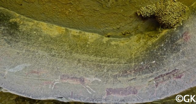 San-Felszeichnungen im Sigubudu-Tal, ca. 800 Jahre alt.