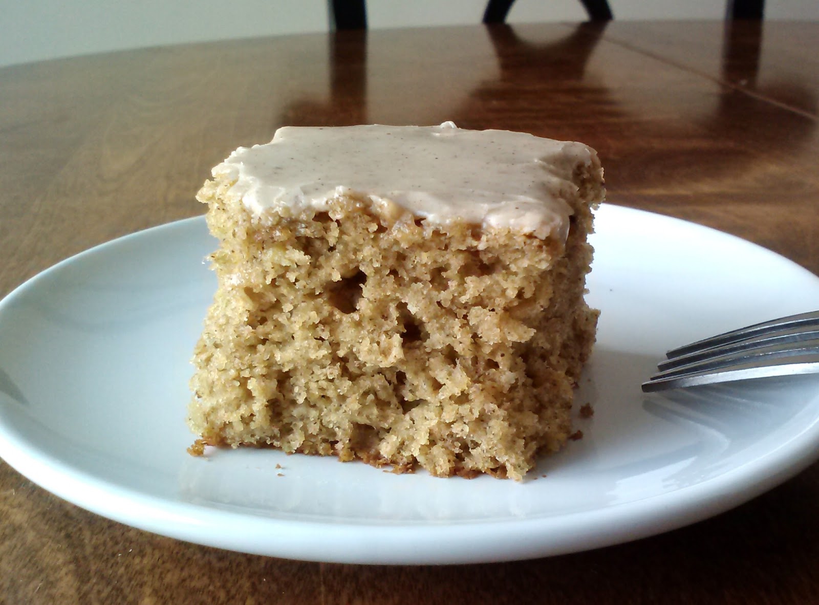 The BakeOff Flunkie OatmealBanana (Breakfast) Cake with Cinnamon Glaze