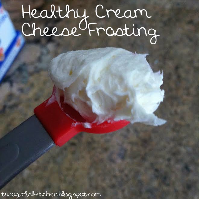 Two Girls One Kitchen Healthy Cream Cheese Frosting