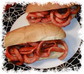 Halloween Hot Dog Worms Halloween Hot Dog Worms