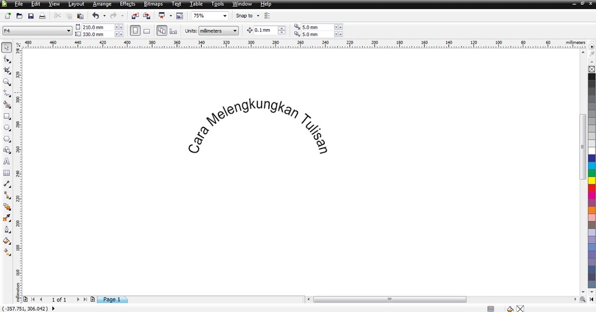 Belajar Desain Mudah Cara Melengkungkan Tulisan Pada Corel Draw Mudah 2015