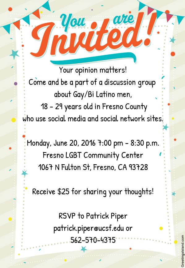 focus group monday at the lgbt center