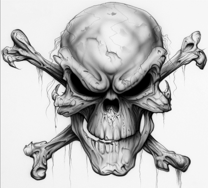 There are many meanings attached to skull and crossbones tattoos There are many meanings attached to skull and crossbones tattoos