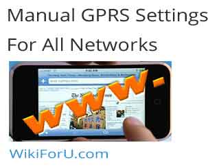 Manual GPRS Settings