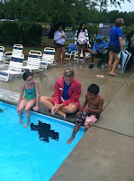 swim outreach meet before pep talk race