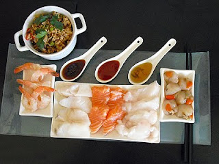 Fondue japonaise facile au poisson Fondue japonaise facile au poisson