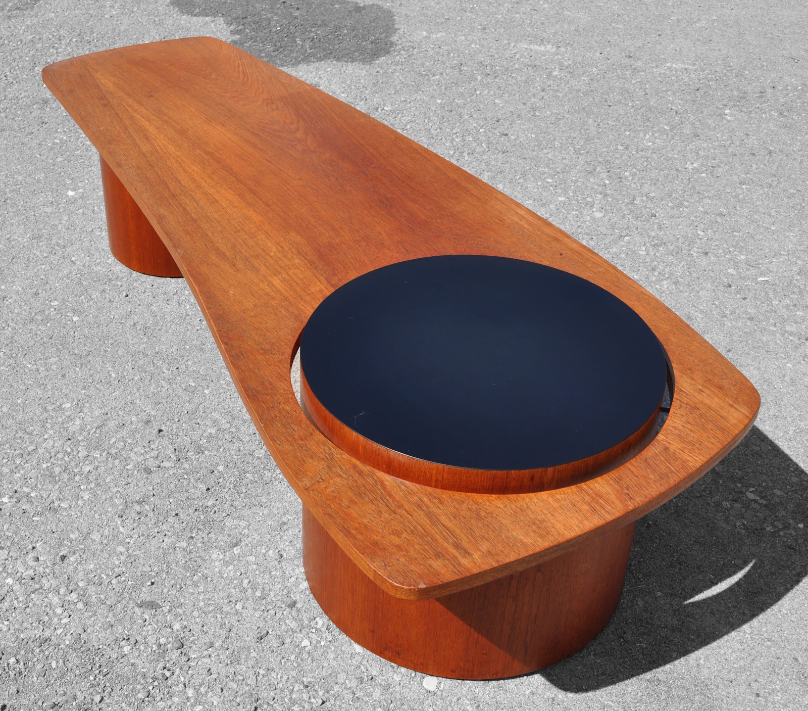 Antiques On Kent SOLD Mid Century Teak Barrel Style Coffee Table