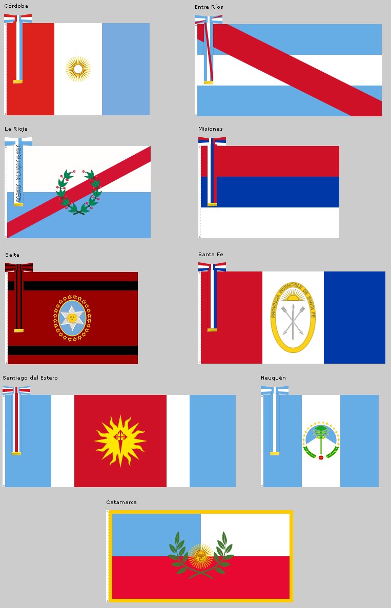 LAS 8 PROVINCIAS DE LA BANDERA las 8 provincias de la bandera: