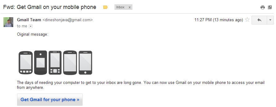 Forwarding Messages using Java Mail
