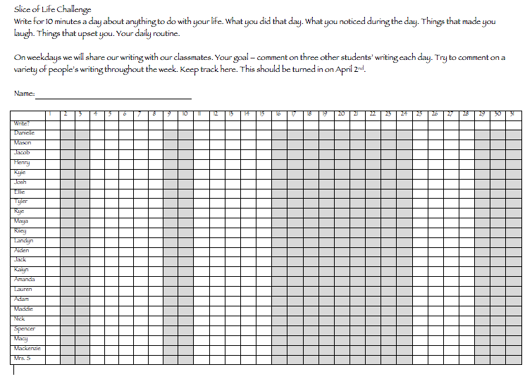 sign out sheet for classroom