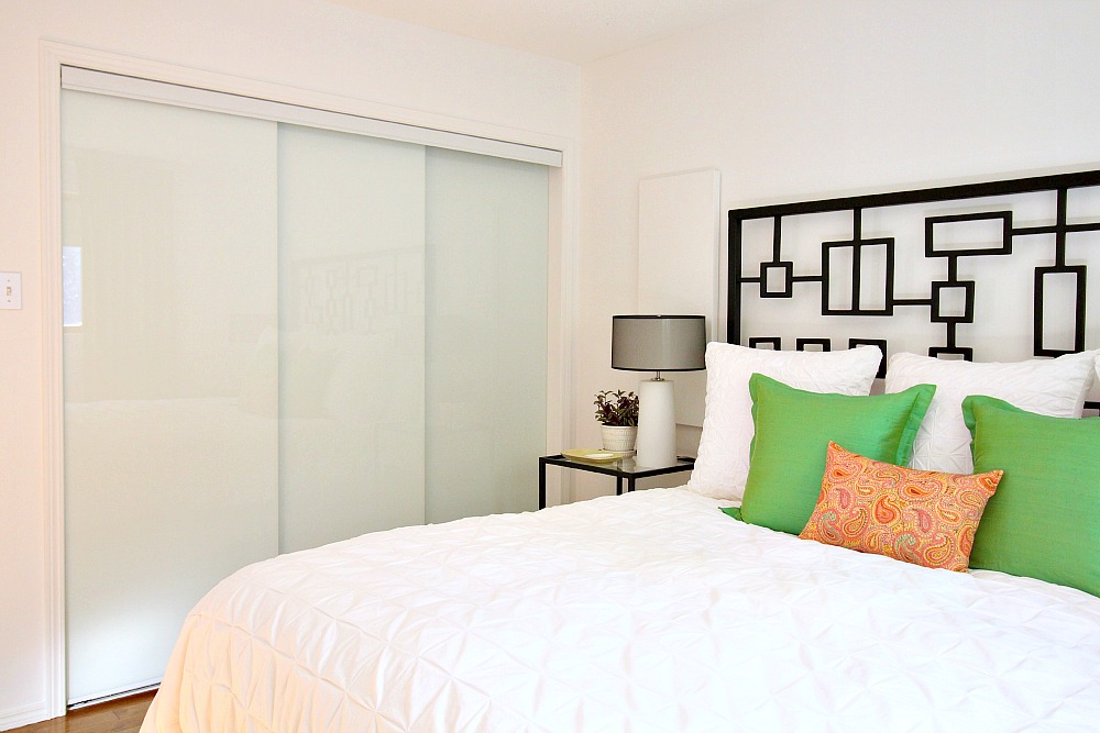 White glass sliding closet doors White glass sliding closet doors