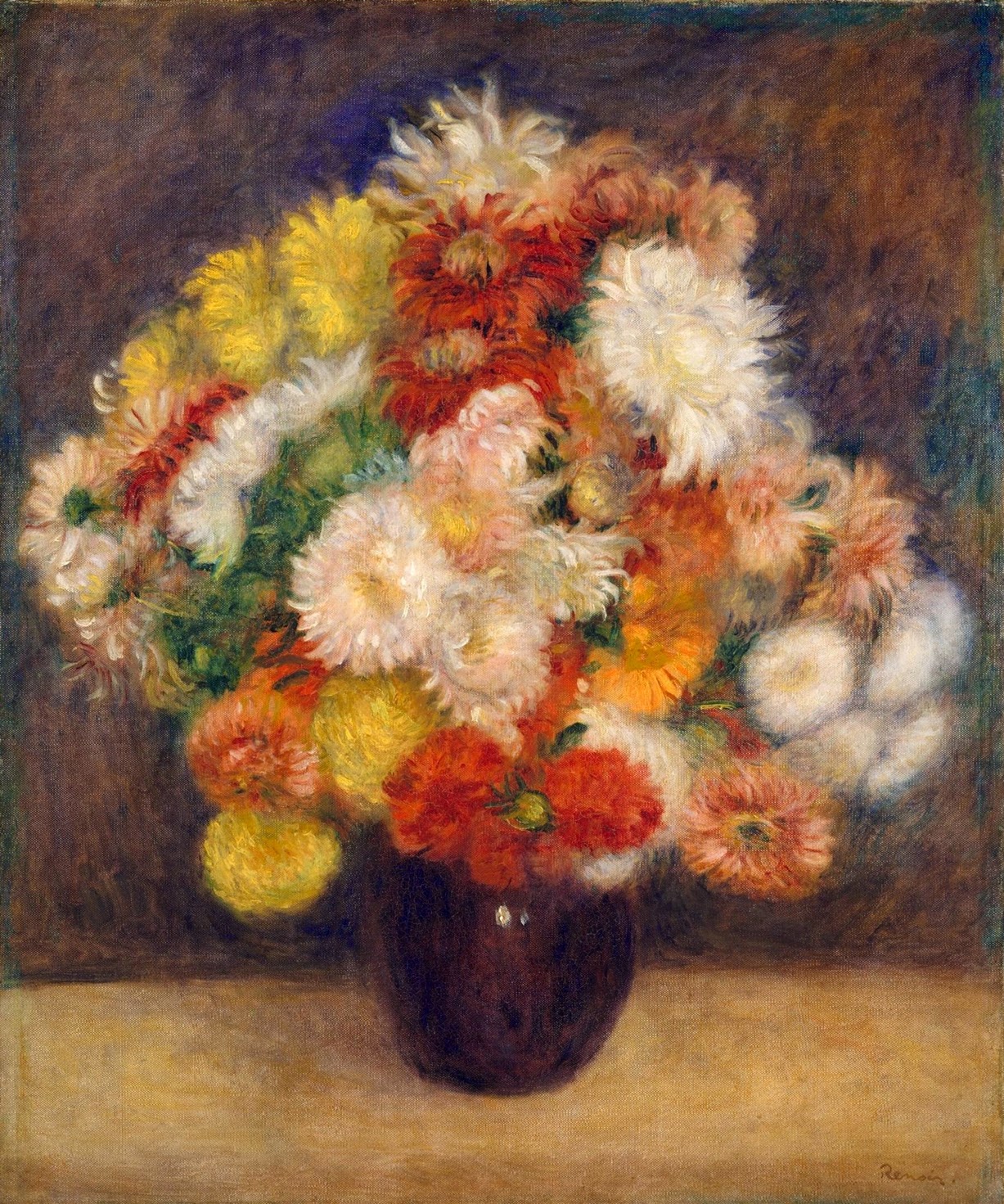 Pierre+Auguste+Renoir+-+Bouquet+of+chrysanthemums,+1881