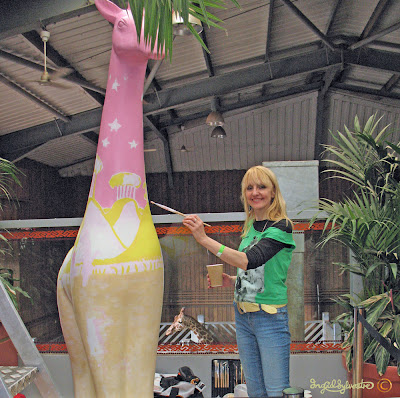 Ingrid Sylvestre Stand Tall for Giraffes at Colchester Zoo