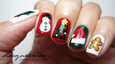 Christmas nails ideas, beautyfoodlife.blogspot.com