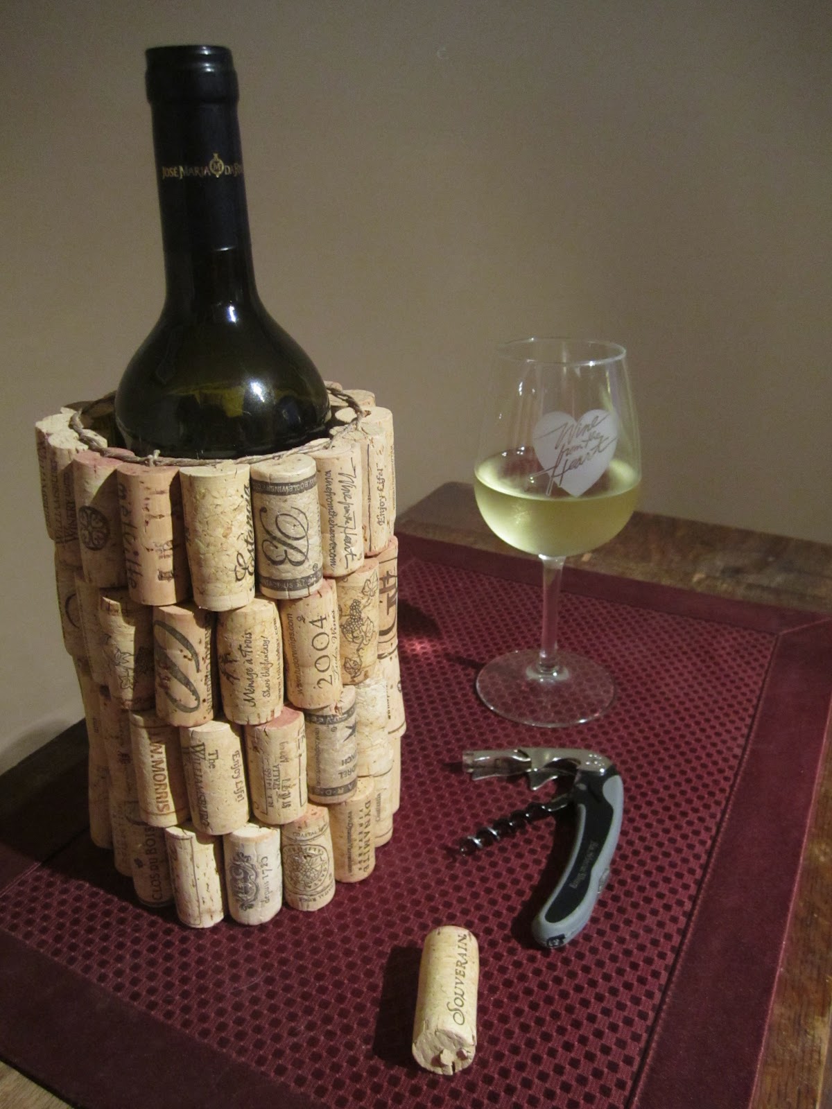 Nomadic Crafting Wine Bottle Koozy from Corks