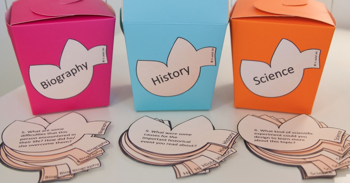 Upper Grades Are Awesome Fortune Cookie Question Cards for Nonfiction {and a GIVEAWAY}