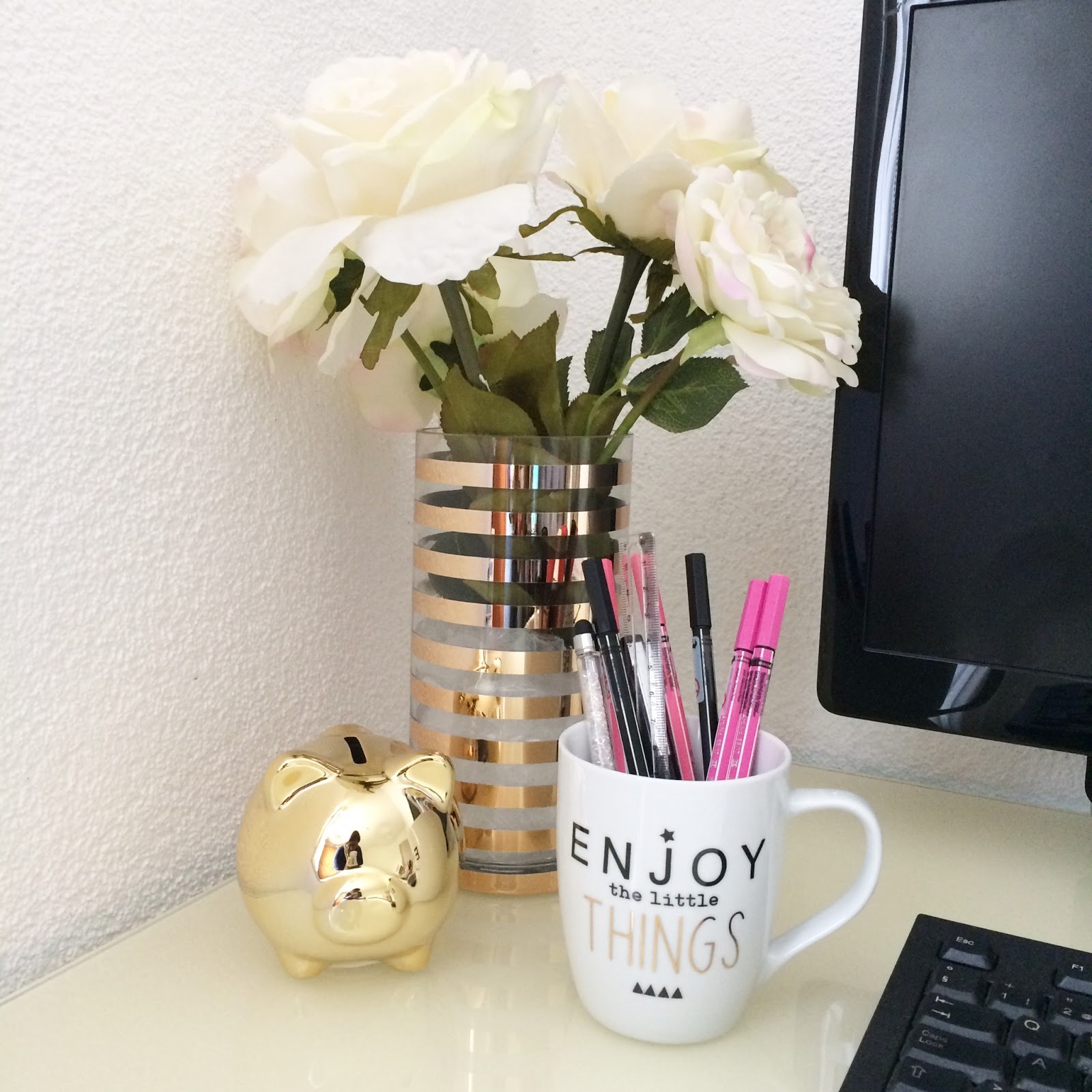 Idées déco : du gold pour mon bureau