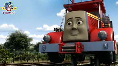 Fight the Fat Controller fire Flynn the tank engine truck race to the rescue traveling on the tracks