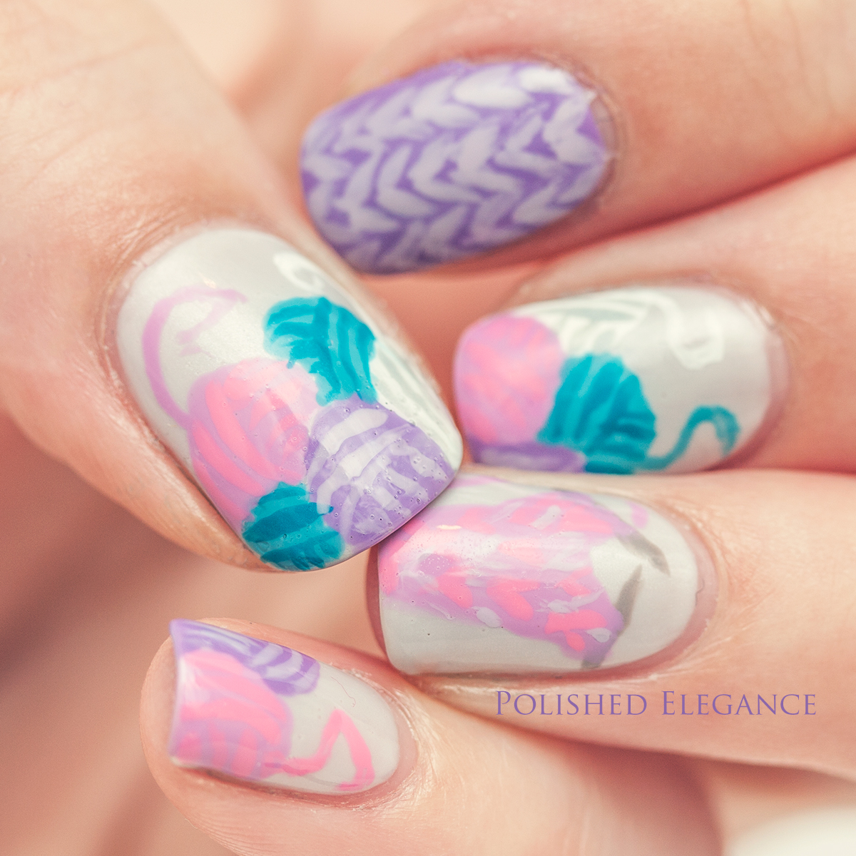 yarn nail art knitting manicure knitting nail art nail polish yarn