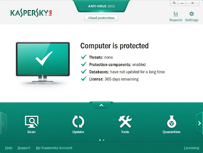 Kaspersky Antivirus 2013 bản quyền miễn phí 1 năm 