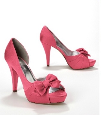 bright pink wedding shoes