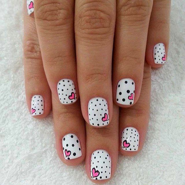 heart nail art design