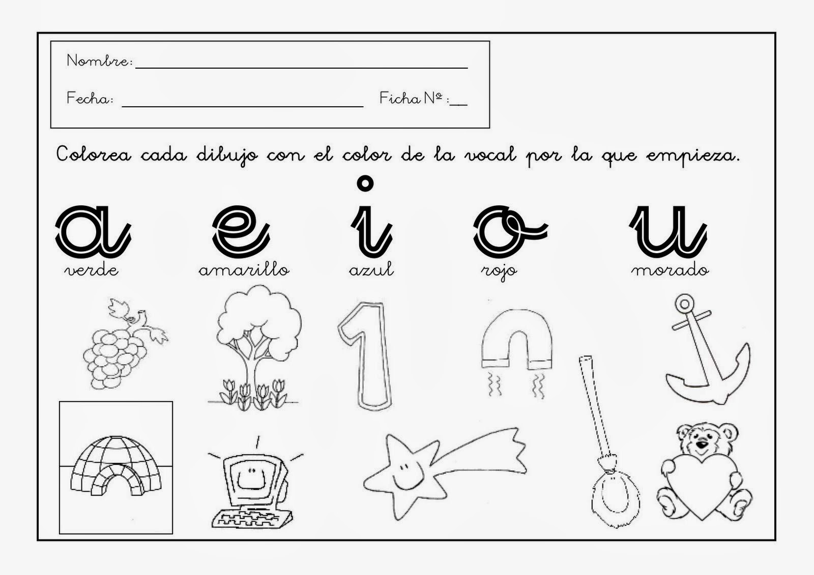 Actividades con vocales para niños de preescolar - Imagui Actividades con vocales para niños de preescolar - Imagui