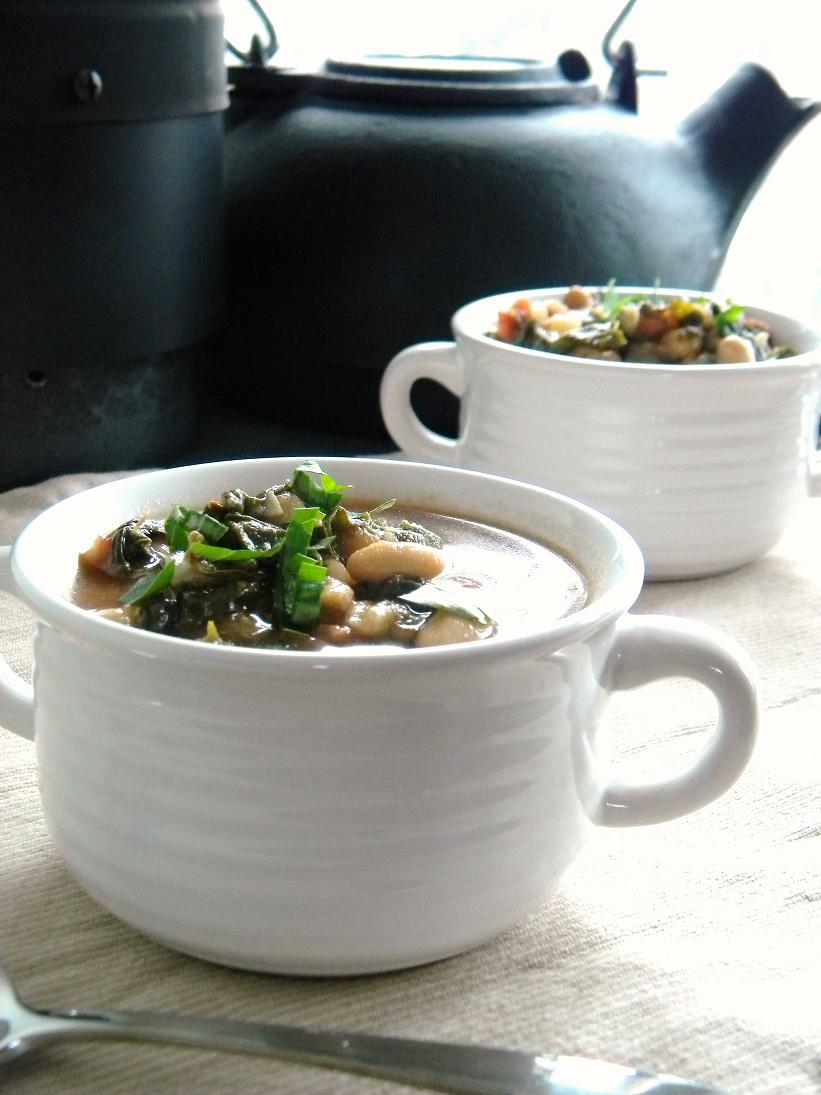 Hot Mess Cooking Italian Chicken and Kale Soup