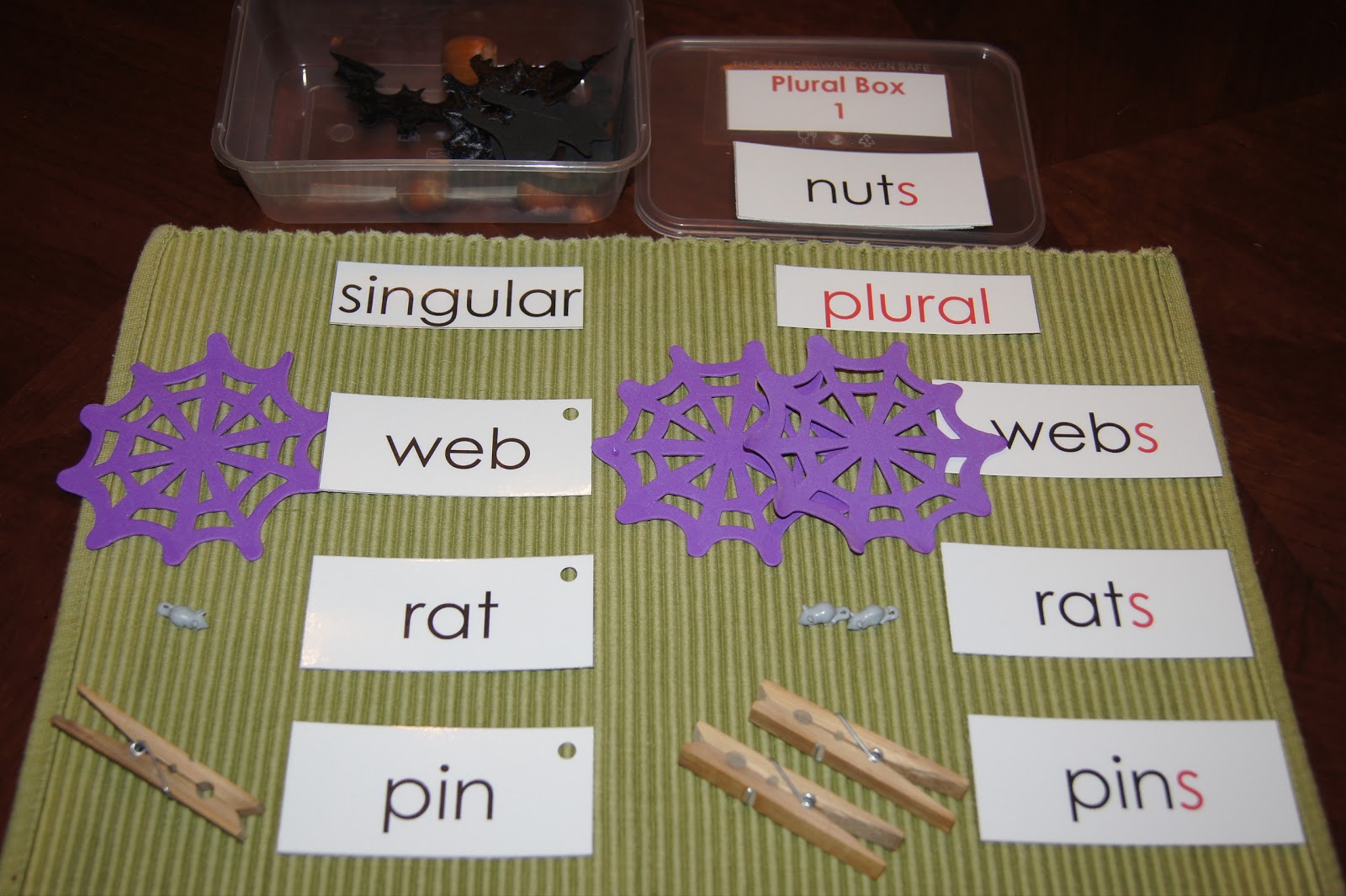Plural Noun Object Boxes, Montessori Language & Grammar At Home