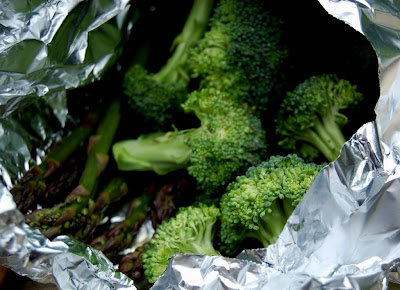 Aluminum Foil Packet of Broccoli - Photo by David Yussen