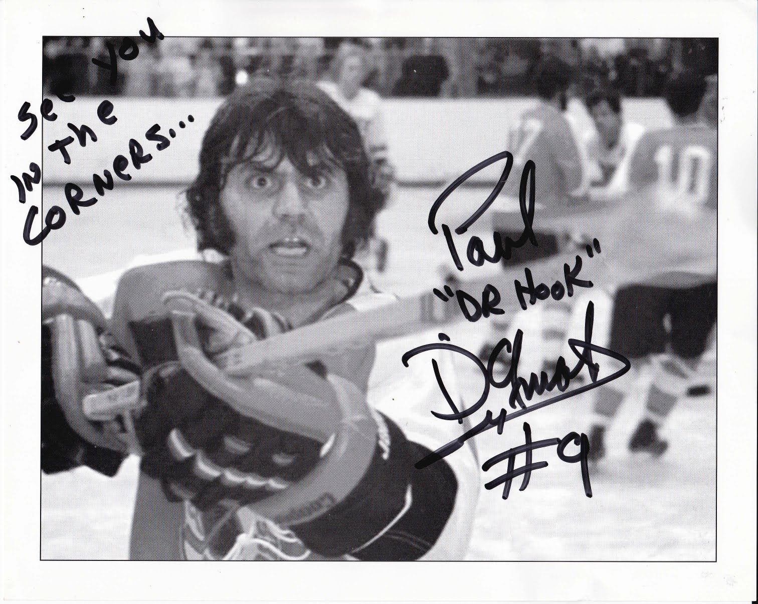 My Life Scanned Slap Shot Autographed Dr. Hook (Paul D'Amato) Picture
