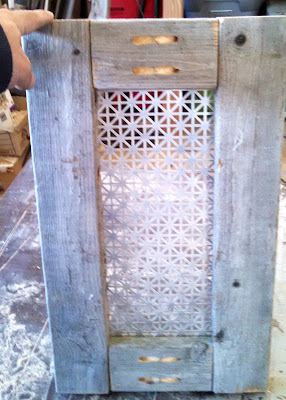 Building the cabinet box - kreg jig - reclaimed cedar - metal screen