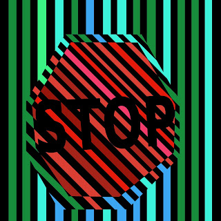 stop sign psychedelic casino art