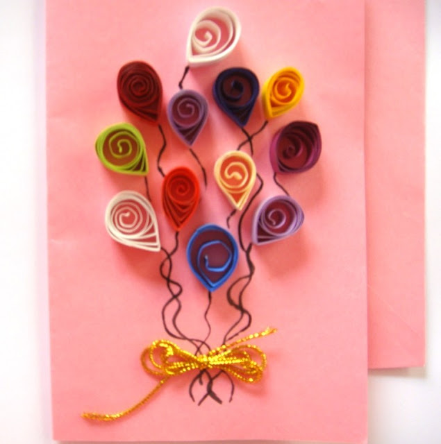 handmade quilled birthday cards ideas