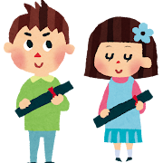 卒業生のイラスト(小学生)