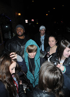 Justin bieber with fans