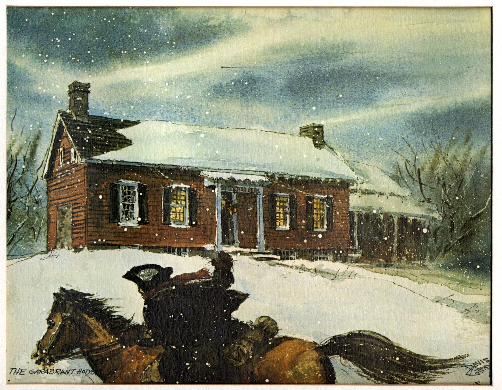 Lock 15 East Bloomfield Savings Bank Davis Gray Watercolors