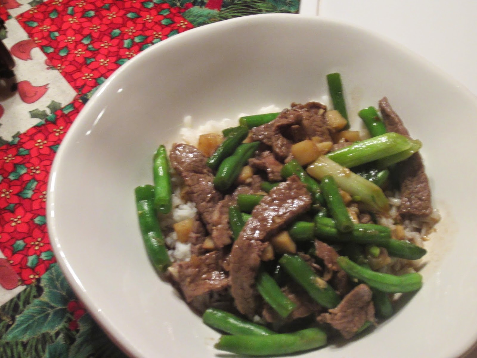 THE FOOD OF LOVE Beef, Green Bean, Scallion, and Water Chestnut Stir Fry