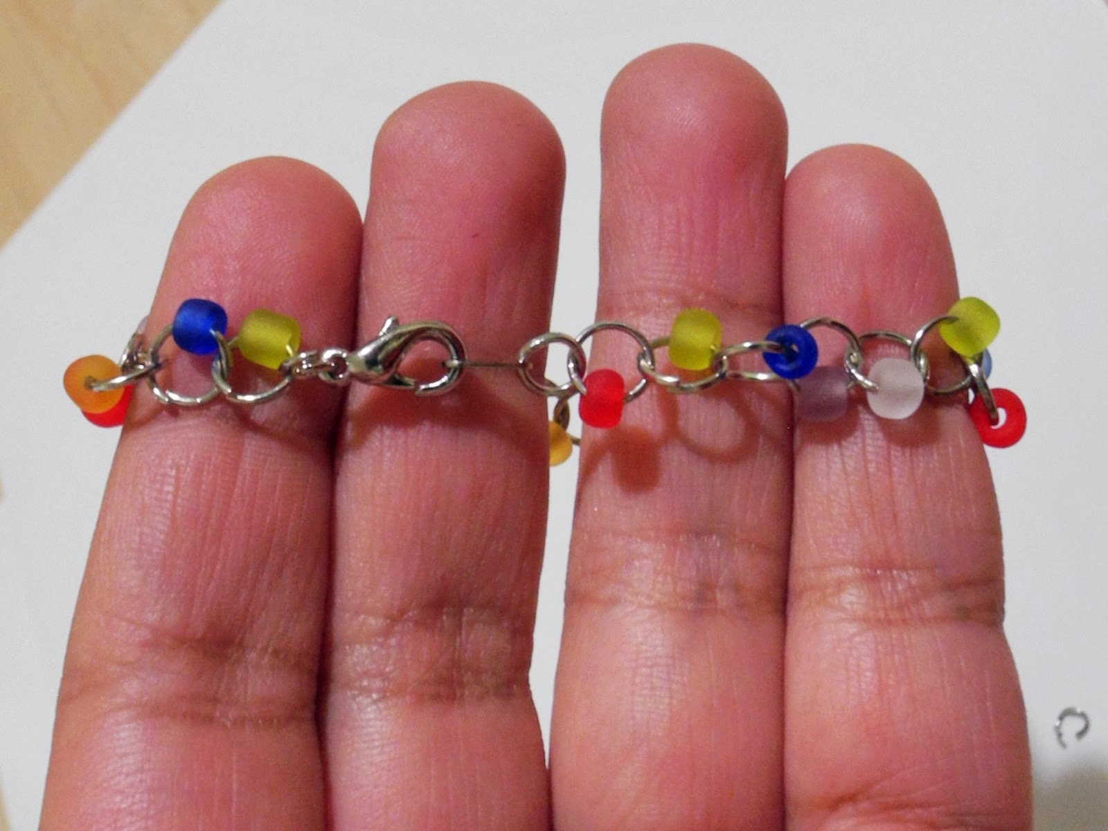 Lin Making Things Jump ring bracelet 100 thrift store inspired!