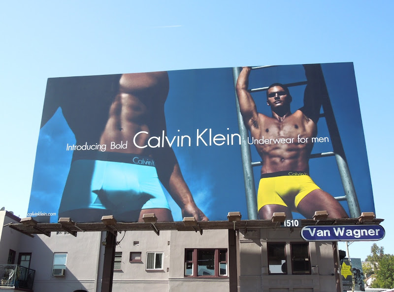 Calvin Klein Bold men's underwear billboard Calvin Klein Bold mens underwear billboard