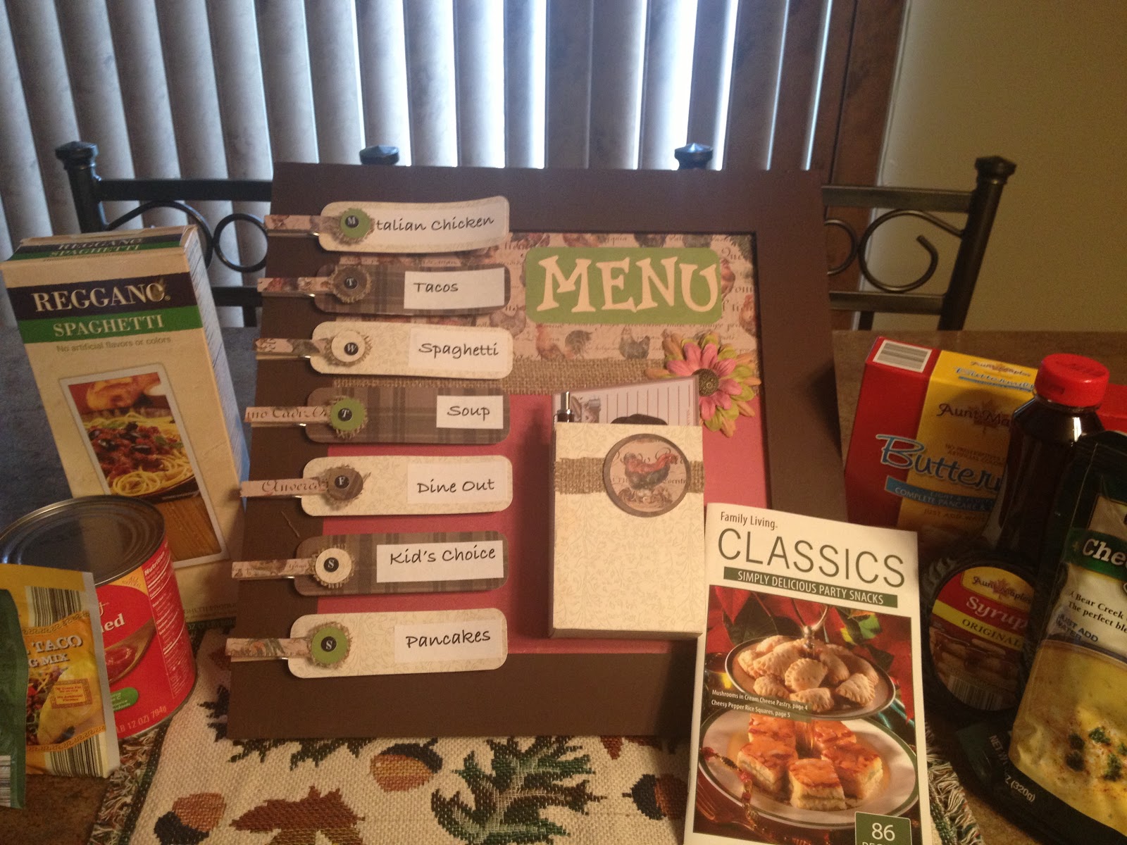 Homemade Holiday Gifts Menu Board