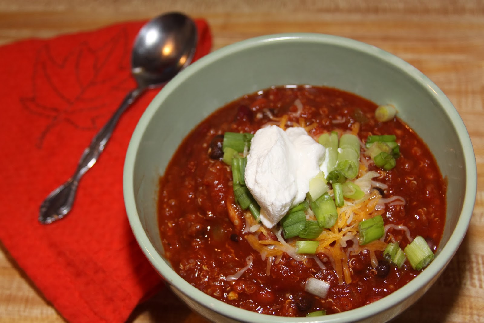 For the Love of Food Meatless Monday Quinoa and Mushroom Vegetarian Chili